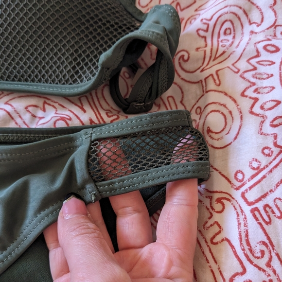 Green mesh strappy bikini - Picture 8 of 9